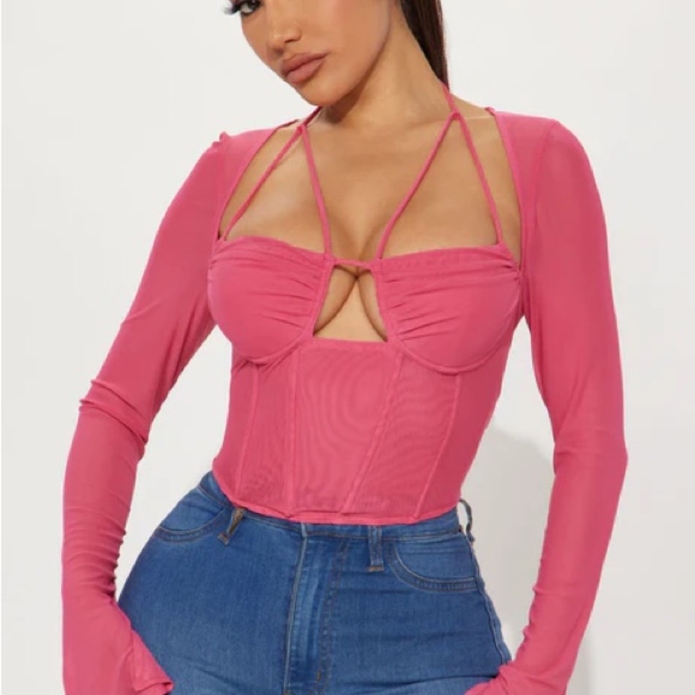 Pink Strappy Women's Top